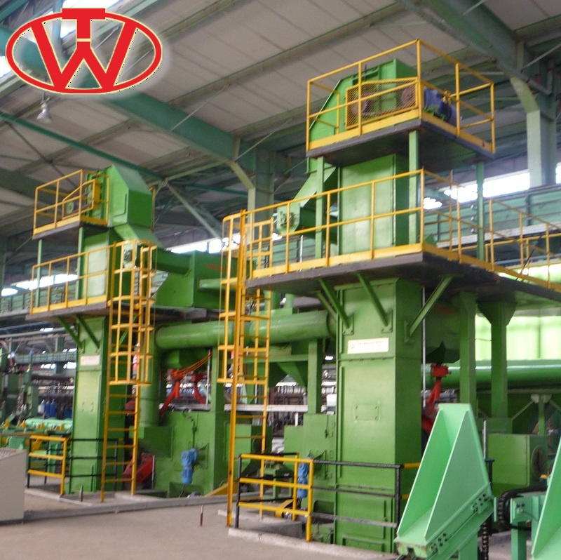 Square Round Steel Pipe Straight Through Shot Blasting Machine for Burnishing Deflashing