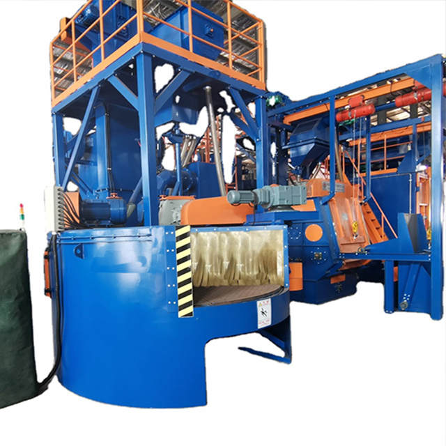 New Design Wheel Blasting Machine with Sand Rotary Table Sand Blasting Machine Tunnel Type Sand Blasting Machine