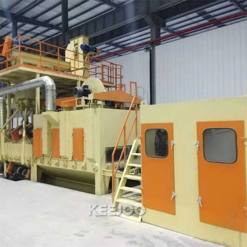 Steel Plate Pretreatment 2m/Min Automatic Shot Blasting Machine with Painting and Drying System