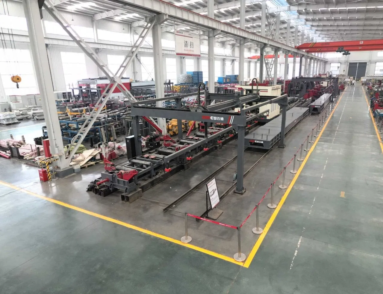 Zmde Automatic H Beam Assembly Shot Blasting Steel Structure Manufacture H/T/I Beam Cleaning Processing Production Line