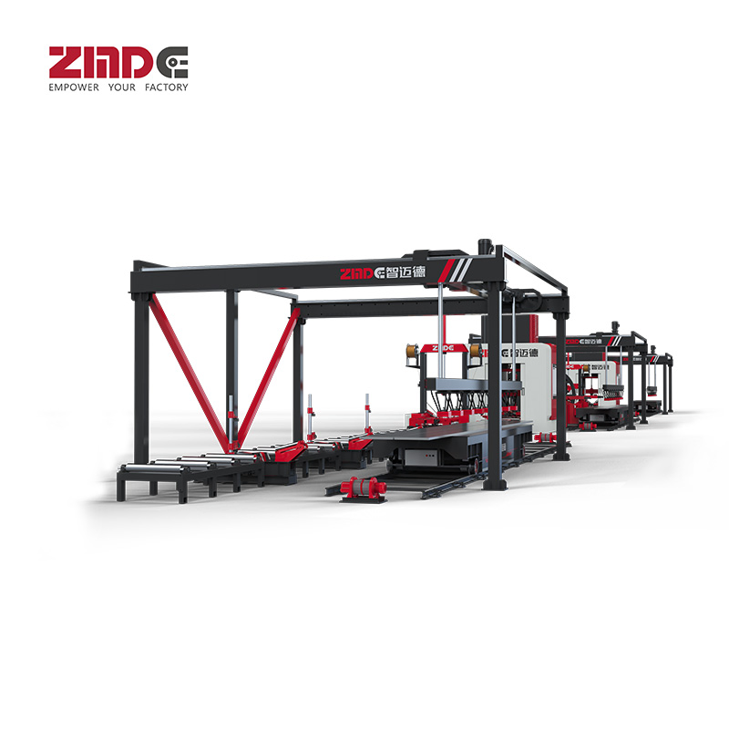 Zmde Automatic H Beam Assembly Shot Blasting Steel Structure Manufacture H/T/I Beam Cleaning Processing Production Line