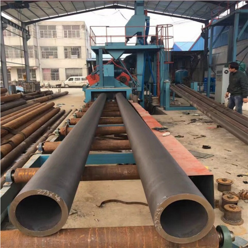 Steel Pipe External Wall Cleaning Shot Blasting Machine Wheel Blasting