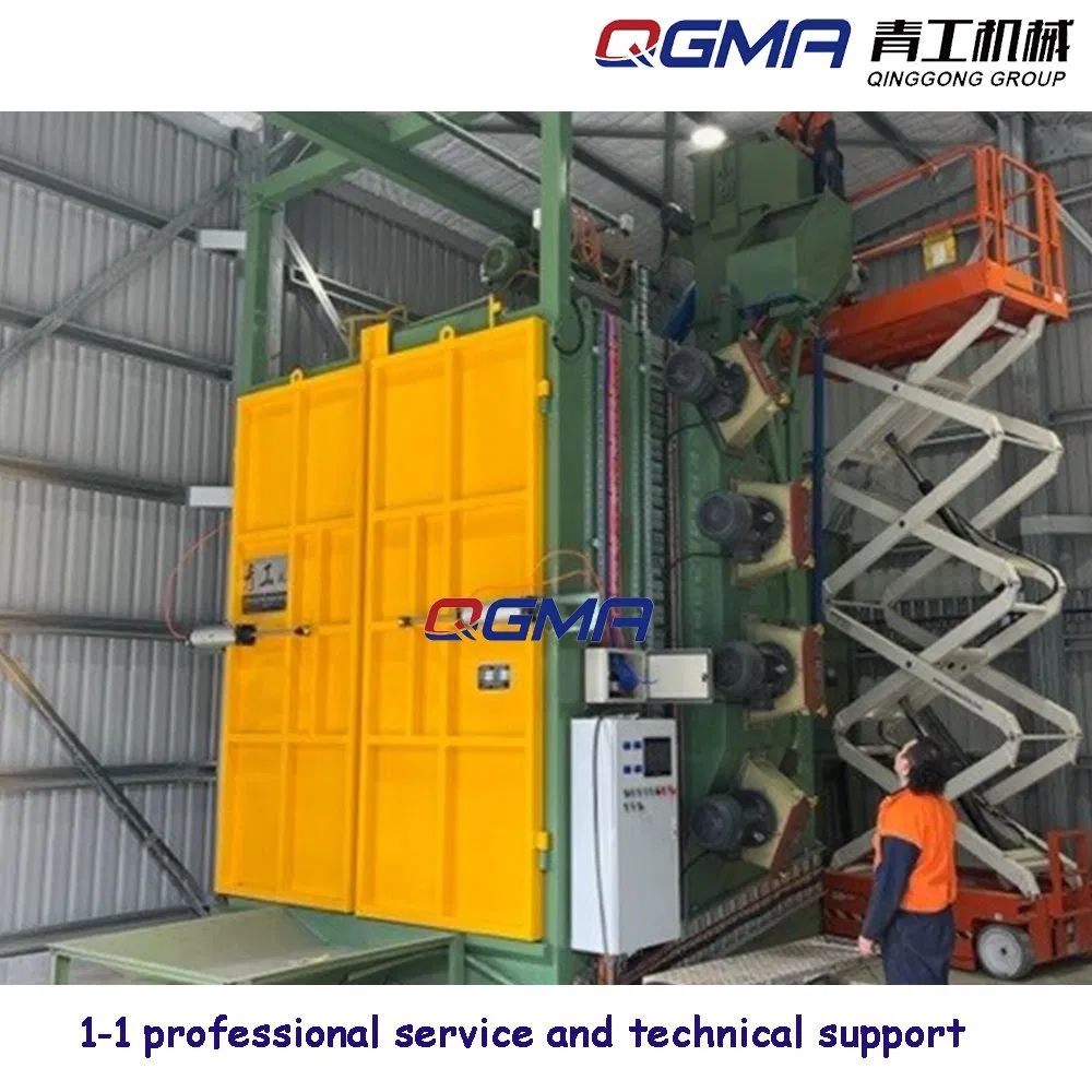 Automatic Double Hook Single Hoist Hanger Type Sand Shot Blasting Cleaning Machine