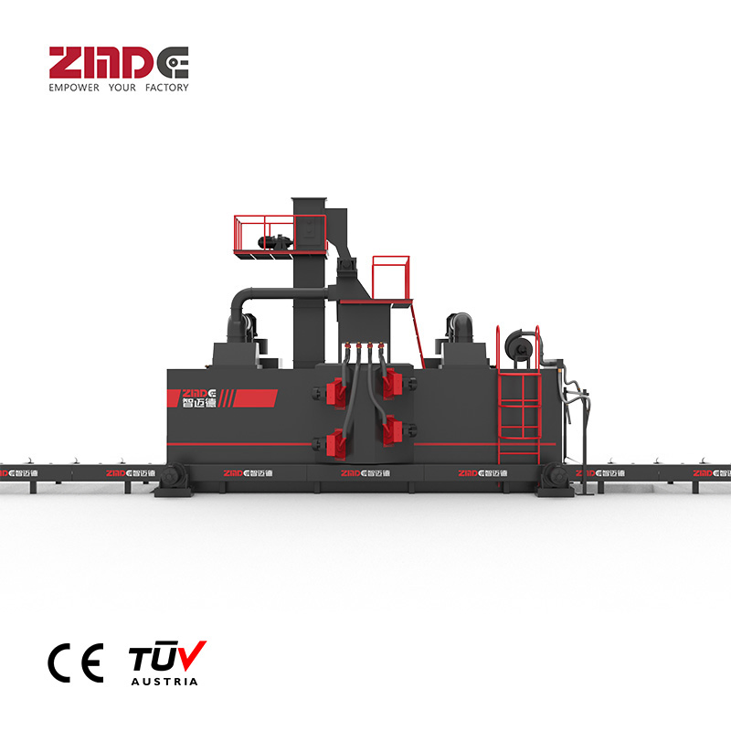 Zmde Steel H Beam Roller Conveyor Rust Removing Shot Blasting Machine/Shandong Shot Blasting Machine