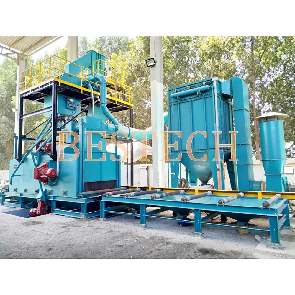 Roller Conveyor Abrasive Shot Blasting Machine for Plate Profile Structural Steel Surface Cleaning