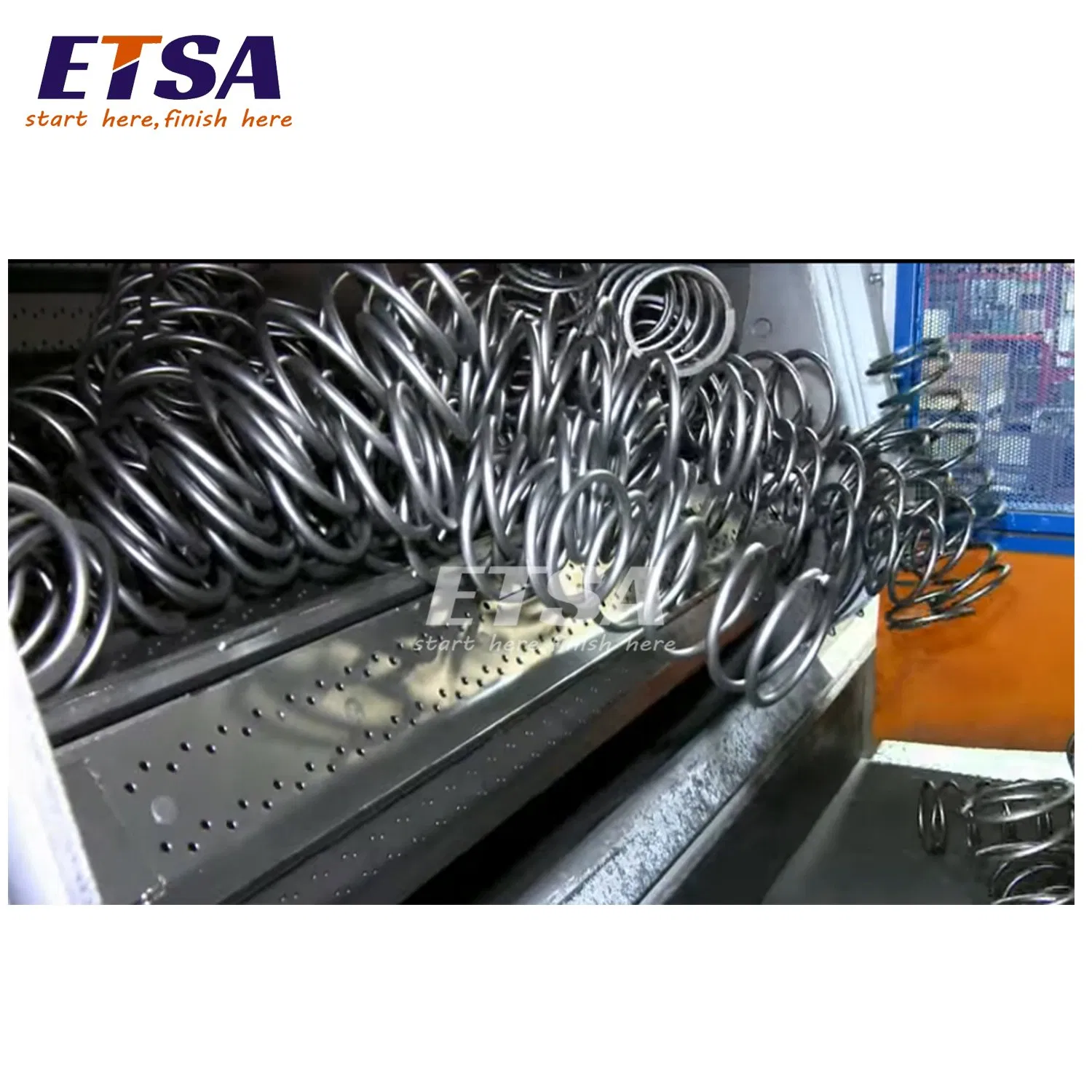 Spring Shot Peening Machine / Tumble Belt Blast Cleaning Machine