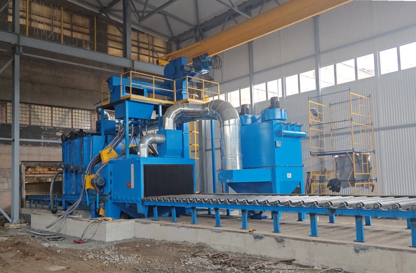 Q69 Roller Passing Shot Blasting Machine for Removing Rust on The Surface of Steel Plates and Sections