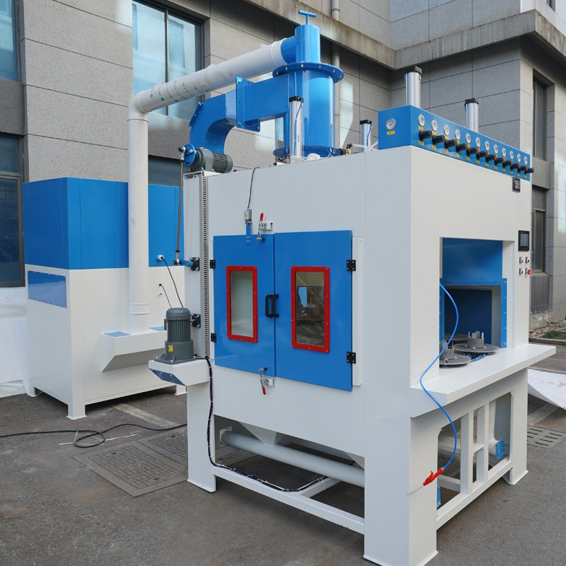 Popular Large Output Automatic Sandblaster Dry Type Rotary Table Sand Blasting Machine