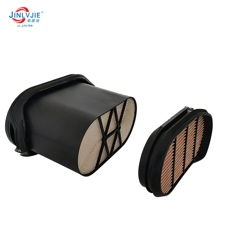 a Set of Air Filters (P958647) Suitable for Mechanical Equipment Tractors, Including Roll Paper Honeycomb Filters
