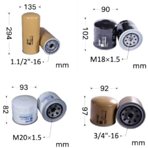Construction Machinery Excavator Spare Parts Engine Parts Oil/Air/Fuel/Diesel Filter E120b E200b E300b for Caterpillar-Cat/Komatsu-PC/Hitachi-Ex/Zax/Kobelco-Sk