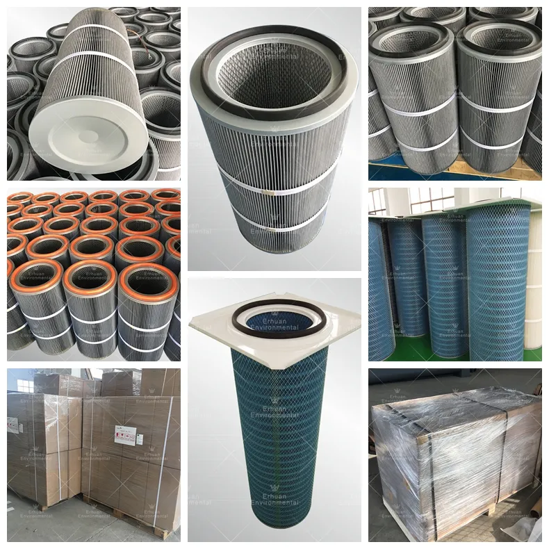 Industrial Cylindrical Dust Collector Air Filter Top View