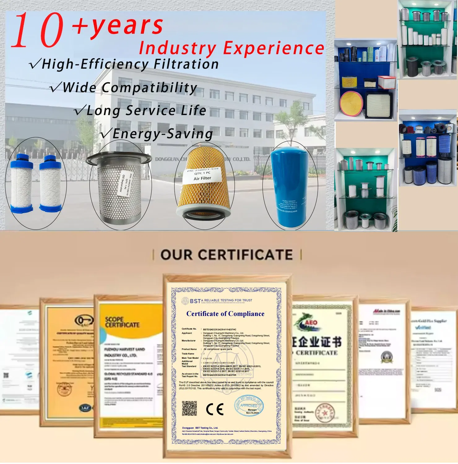 New OEM High Quality Oil Filter Wd13145 for Mann Air Compressor