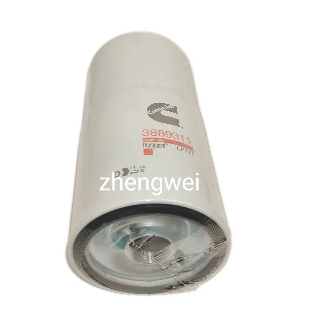 Zhengwei Cummins Fleetguard Air/Oil/Water Filter 3889311 3313283 3304232 Lf777 for Engine K19 K38 K50 Series Generator Sets