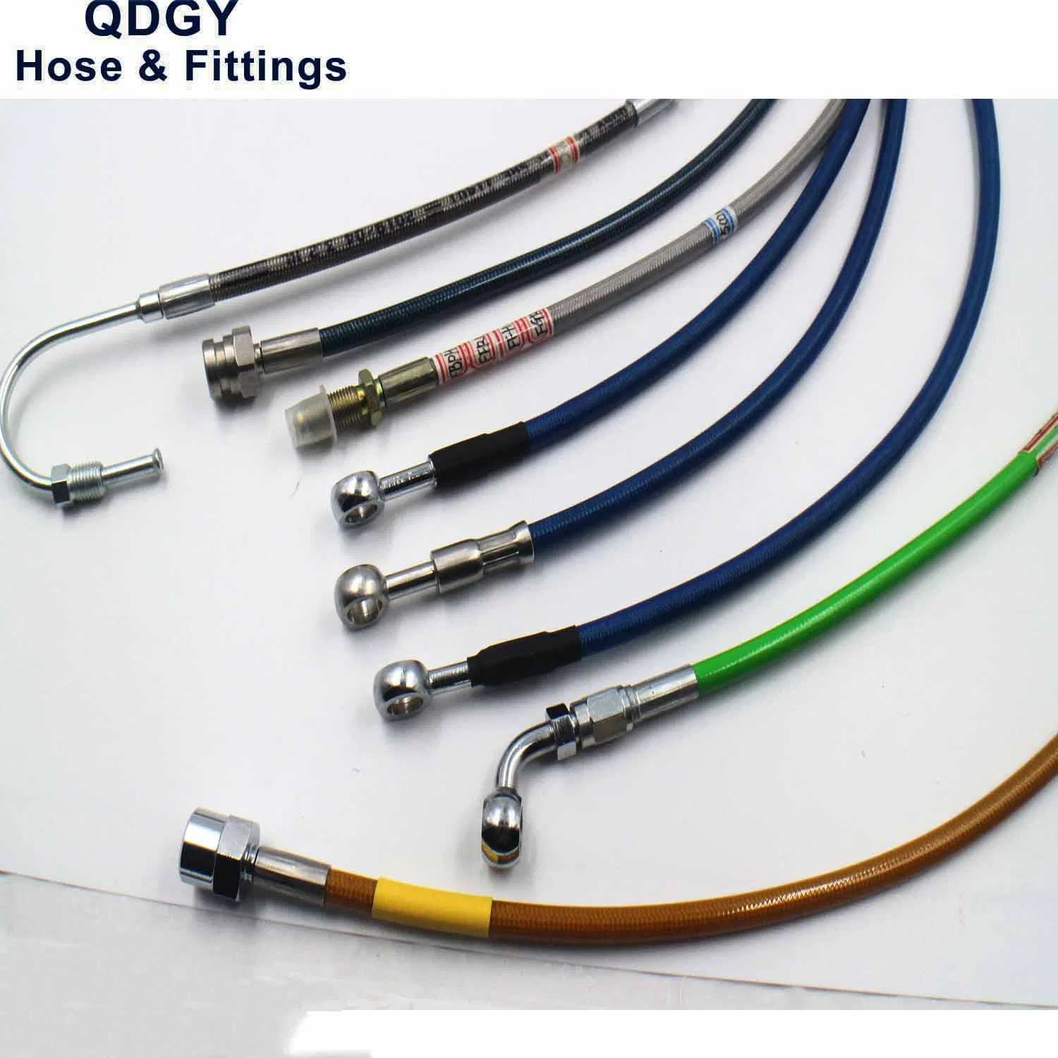 Universal Dirt Bike Racing ATV UTV An3 Motorcycle Stainless Steel Braided Brake Hose Line Steel Brake Cable Hydraulic Clutch Banjo Oil Pipe Hose Assembly Line
