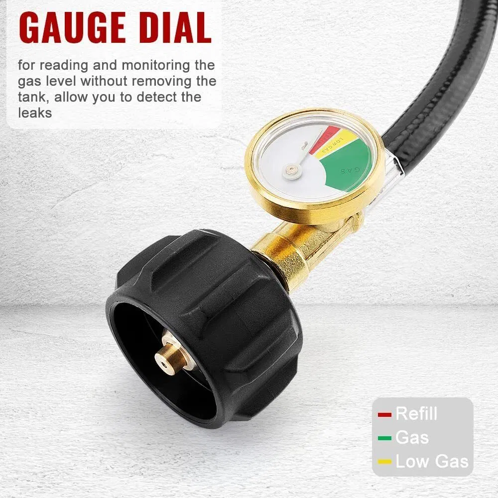 Refill Adapter Propane Tank Extension PVC Hose