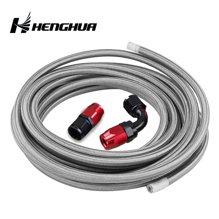 SAE 100r14 5/16 Inch 8mm An6 an -6 Stainless Steel Braided PTFE Braided Fuel Oil Cooler Hose Lines for Racing Engines