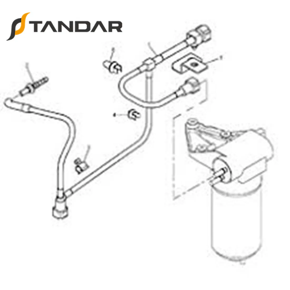 Fuel Line for Injection Pump to Filter 2646f009