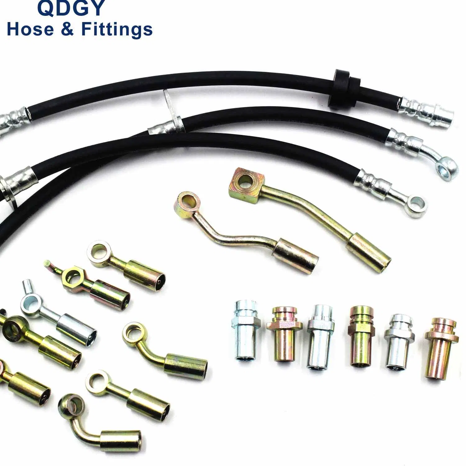 Automotive Replacement Brake System Parts Custom Length DOT Certified OEM Rubber Front Rear Brake Clutch Hydraulic Flex Line Hose for Cars Trucks Wheel