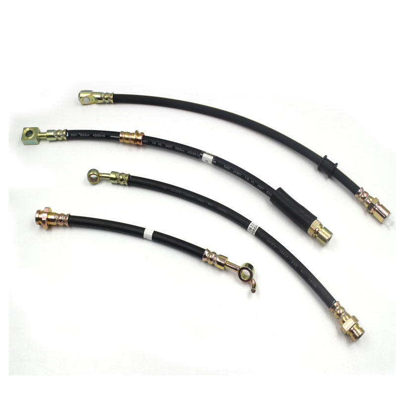 Automotive Replacement Brake System Parts Custom Length DOT Certified OEM Rubber Front Rear Brake Clutch Hydraulic Flex Line Hose for Cars Trucks Wheel