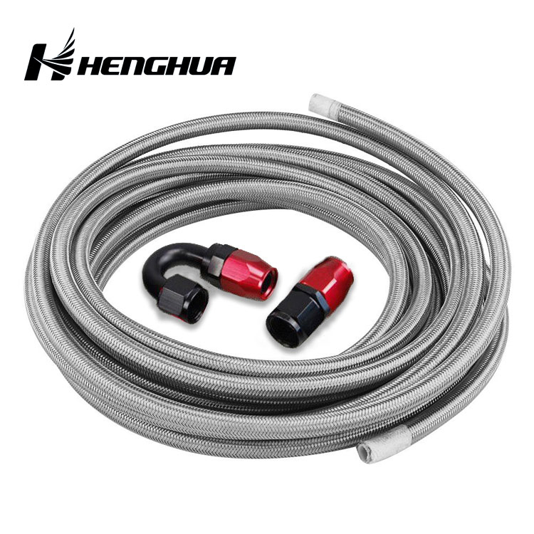 SAE 100r14 5/16 Inch 8mm An6 an -6 Stainless Steel Braided PTFE Braided Fuel Oil Cooler Hose Lines for Racing Engines