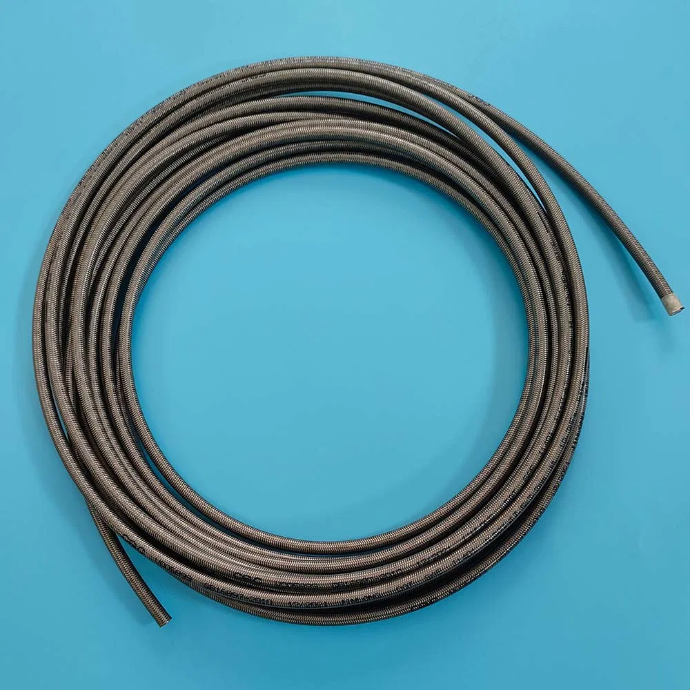 3an PTFE Hose with Stainless Steel Braided Compatible with Brake, Clutch, Hydraulic