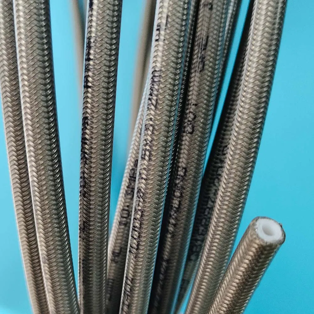 3an PTFE Hose with Stainless Steel Braided Compatible with Brake, Clutch, Hydraulic