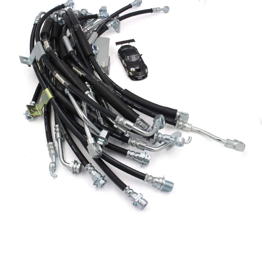 Automotive Replacement Brake System Parts Custom Length DOT Certified OEM Rubber Front Rear Brake Clutch Hydraulic Flex Line Hose for Cars Trucks Wheel