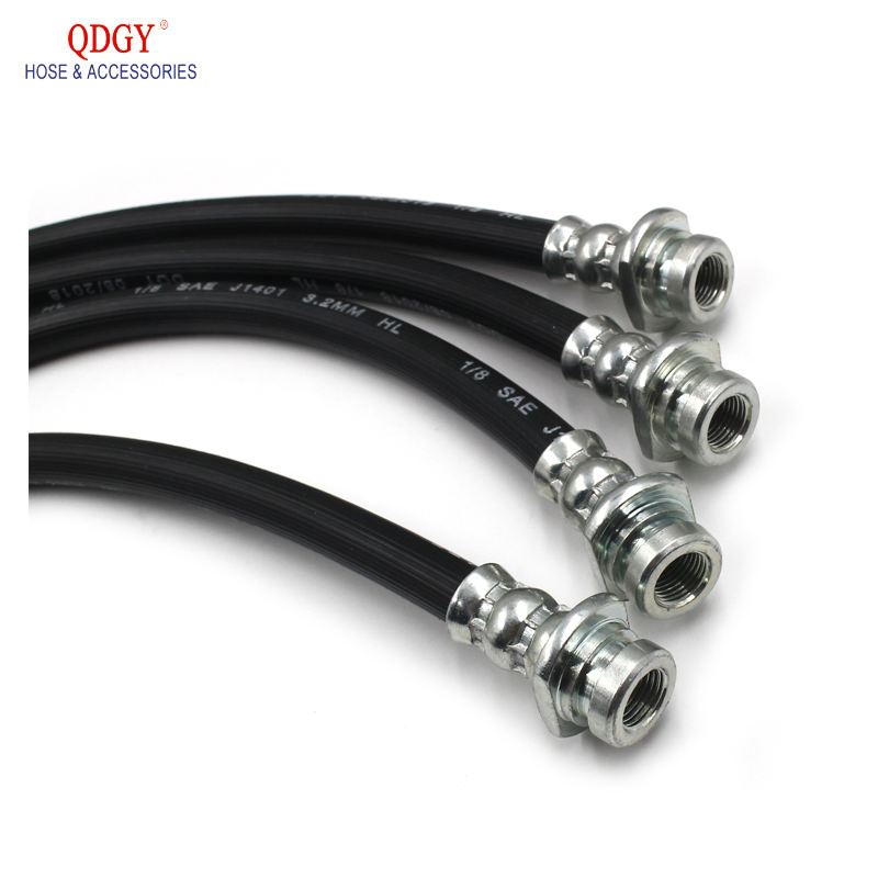 Automotive Replacement Brake System Parts Custom Length DOT Certified OEM Rubber Front Rear Brake Clutch Hydraulic Flex Line Hose for Cars Trucks Wheel