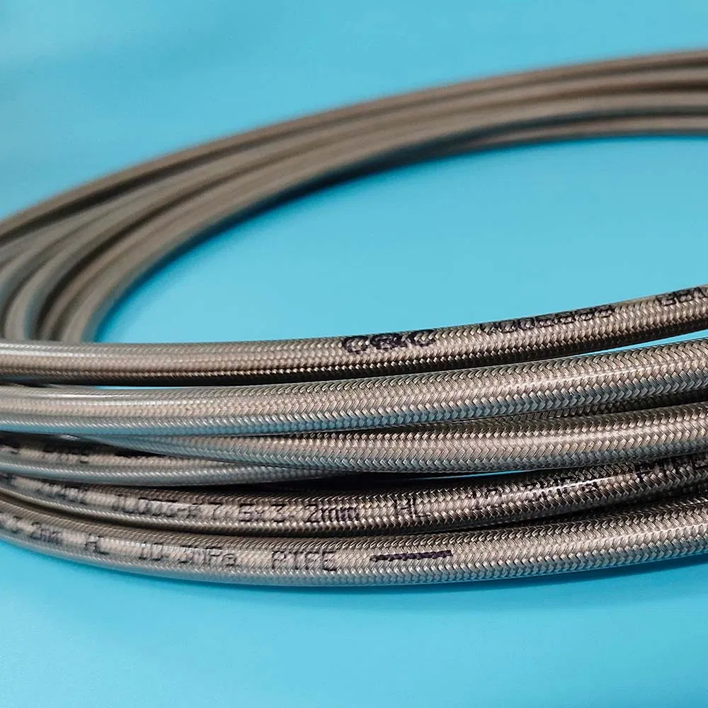 3an PTFE Hose with Stainless Steel Braided Compatible with Brake, Clutch, Hydraulic