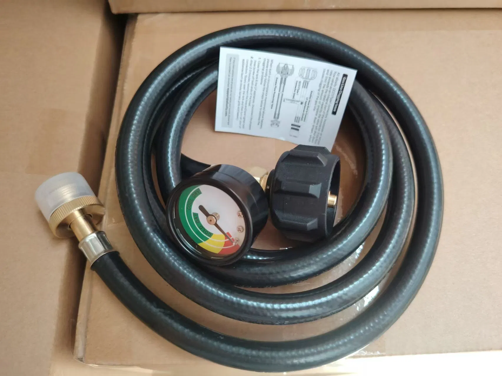 Propane Adapter Hose with Gauge Compatible with Coleman Stove, Buddy Heater