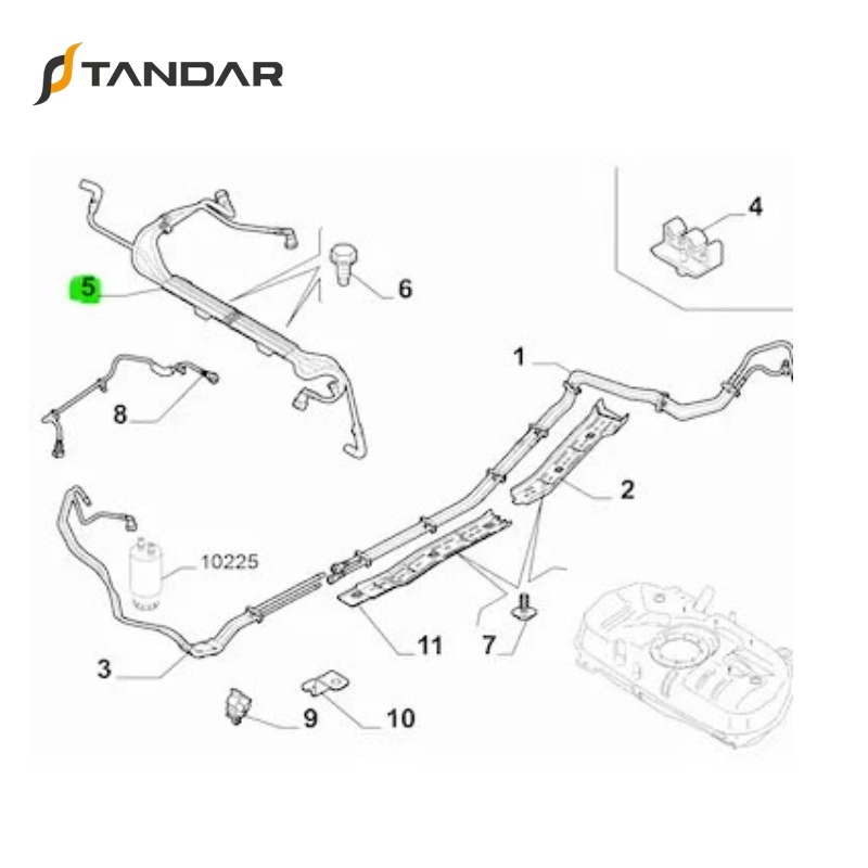 Automative Braided Diesel High Pressure Fuel Injection Line for FIAT Doblo and Jeep Alfa 51910500