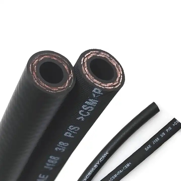 SAE J189 Standard Car Vehicle Truck Low Pressure High Tensile Performance NBR Csm Rubber Smooth Surface Cloth Wrapped Flexible Power Steering Return Pipe Hose