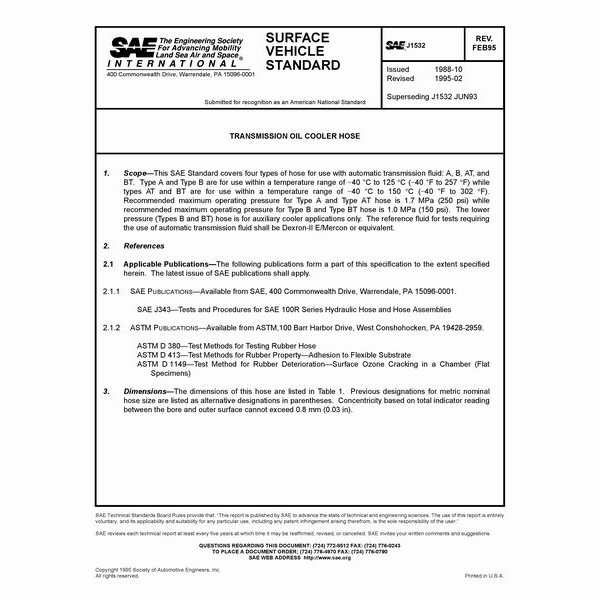 AEM Rubber Hose Transmission Oil Cooler Hose with SAE J1532