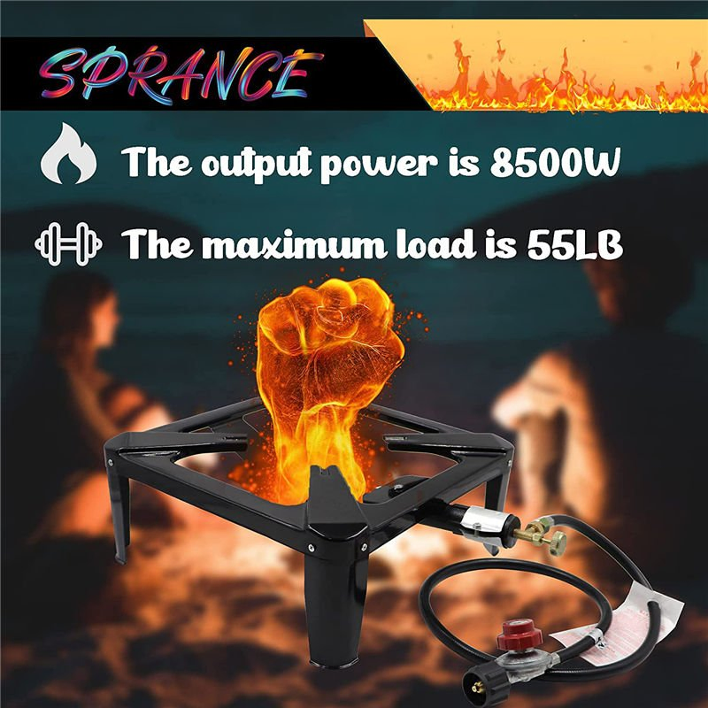 Portable Outdoor Cooker Gas Stove for Camping Small Gas Cookers with 20psi Regulator and Gas Hose