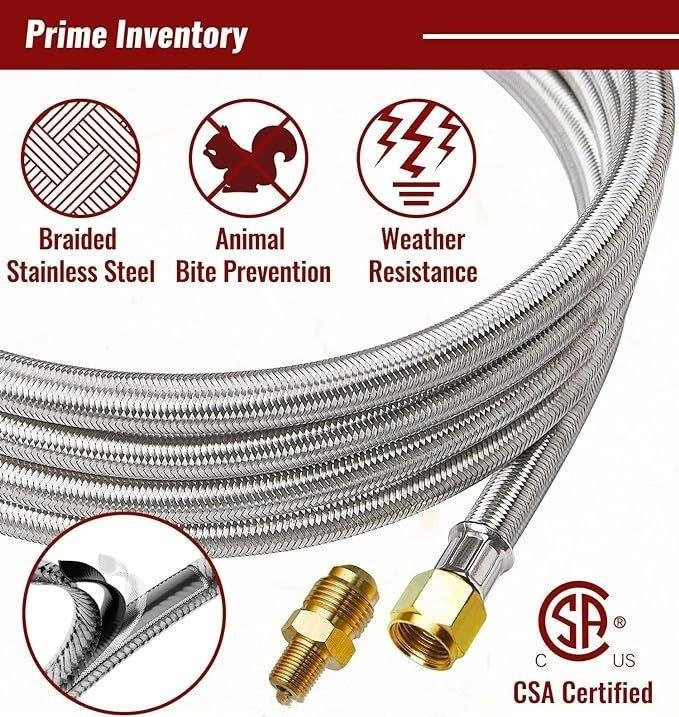 High Pressure Propane Hose with Smooth 3/8\" Female Quick Connect Disconnect Including Regulator