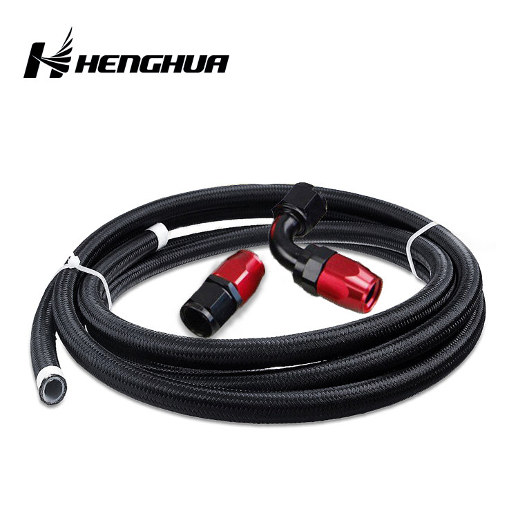 An4 An6 An8 An10 An12 An16 An20 High Temperature Resistant Stainless Steel Wire Braided Engine Oil Cooler Hose PTFE Tube