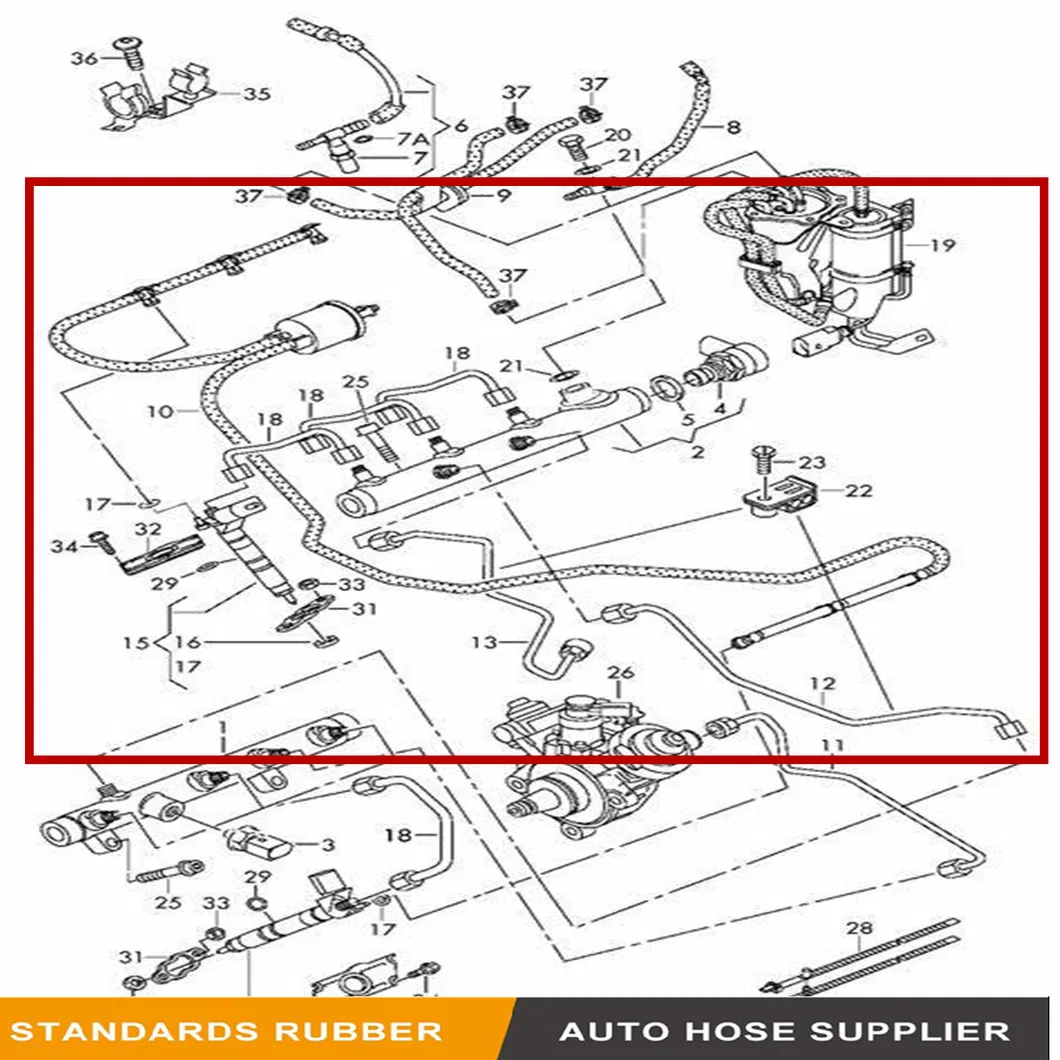 Diesel Fuel Injection Return Hose 2
