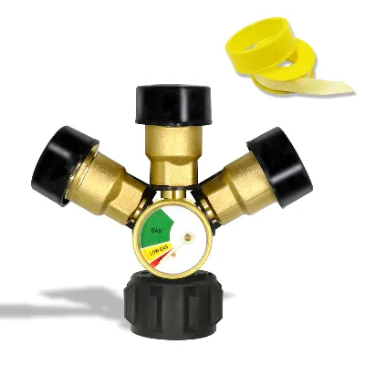 Propane Tank Adapter with Gauge