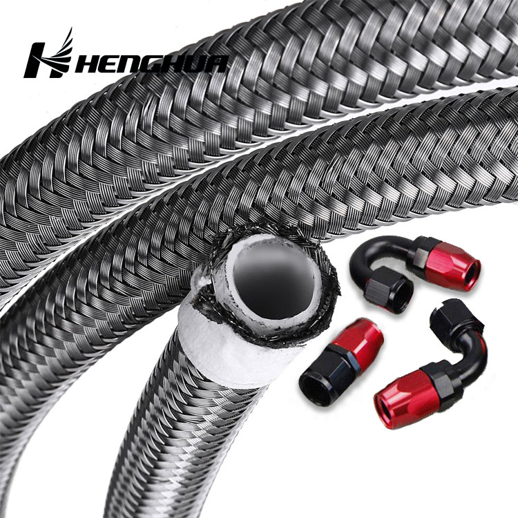 SAE 100r14 5/16 Inch 8mm An6 an -6 Stainless Steel Braided PTFE Braided Fuel Oil Cooler Hose Lines for Racing Engines
