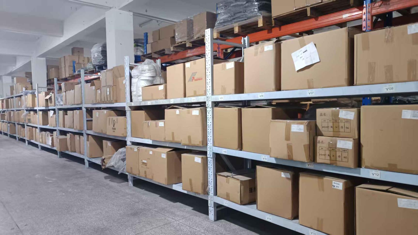 Packaged automotive parts waiting for delivery