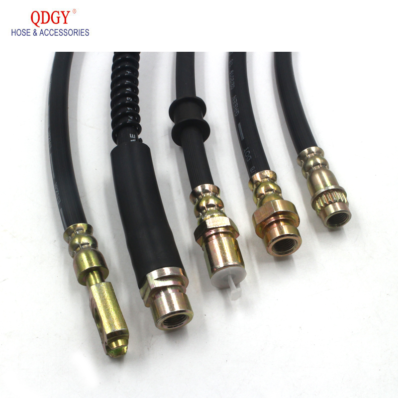 Automotive Replacement Brake System Parts Custom Length DOT Certified OEM Rubber Front Rear Brake Clutch Hydraulic Flex Line Hose for Cars Trucks Wheel