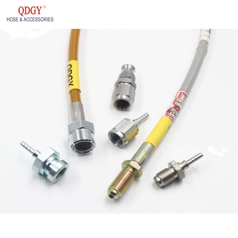 PU Cover Hydraulic Oil Hose Assemblies for Motorcycle 40-220cm Fitting Stainless Brake Clutch Line Gasoline Hose 10mm
