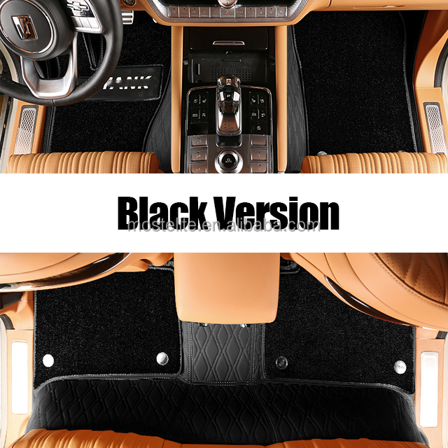 Upgrade Interior Accessories Luxury Leather Carpet Floor Pad Double Layer Foot Cushion Mat for GWM Tank 500