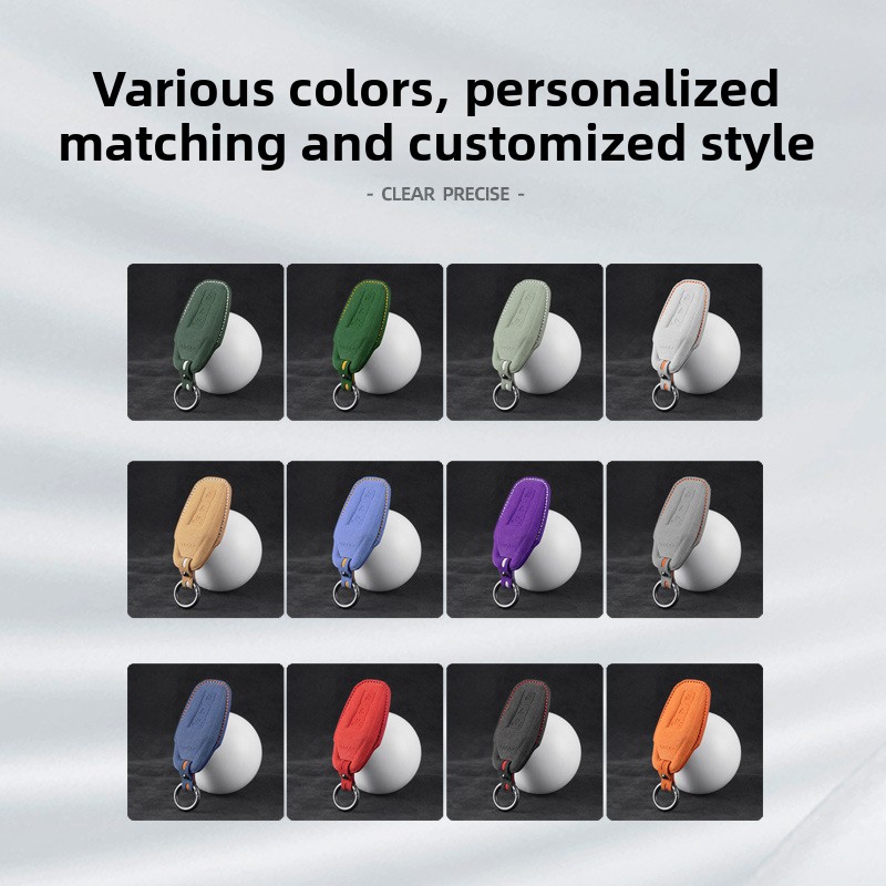 Suede Key Case Car Key Cover for Audi A5L Q6L E-tron A6L Sportback Accessories