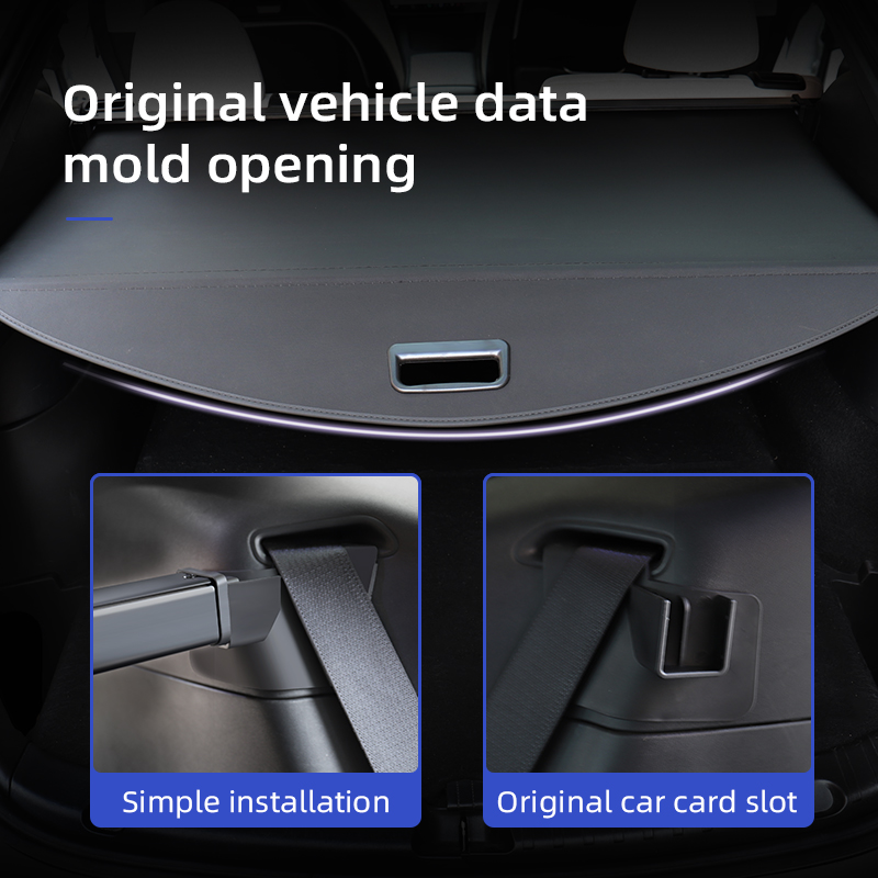 Retractable Trunk Cargo Cover for Tesla Model Y Car Parcel Shelf Universal Interior Accessories