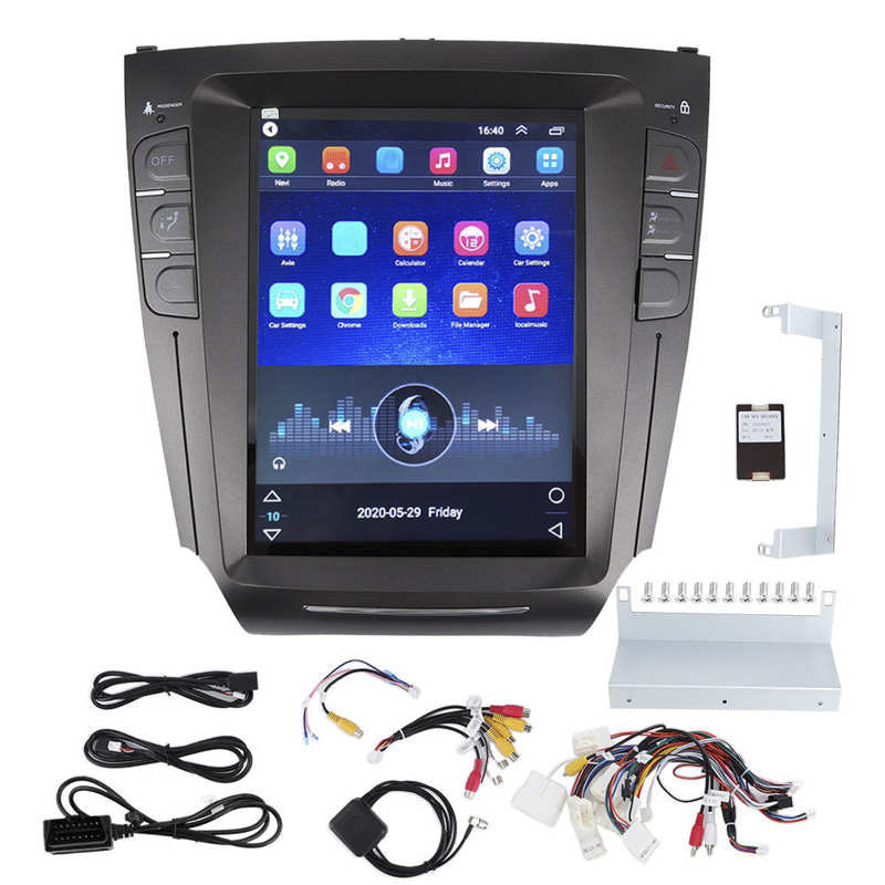10.4inch Car Radio Stereo GPS Navigation System Portrait Fit for Lexus IS200 IS250 IS300 IS350 2007-2015 Car Accessories