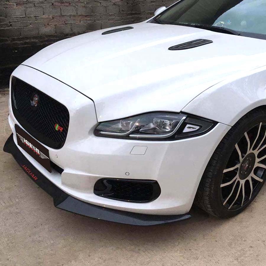 New Carbon Fiber Front Lip Bumper Chin Splitters Body Kits for JAGUAR XJL 2009-2016 Car Accessories