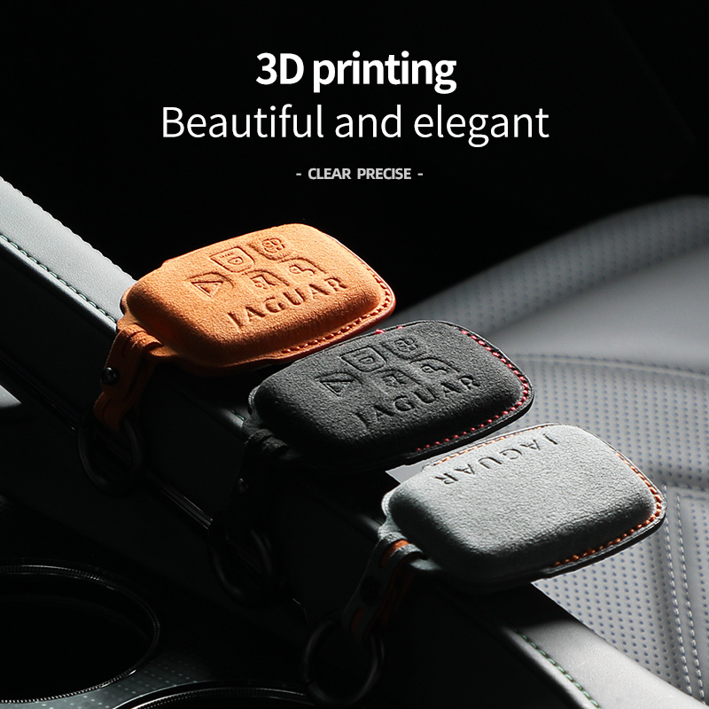 For Jaguar XEL XFL XJL E-PACE F-PACE 3D Suede Car Key Cover Bag Accessories