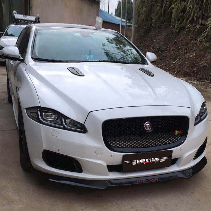 New Carbon Fiber Front Lip Bumper Chin Splitters Body Kits for JAGUAR XJL 2009-2016 Car Accessories