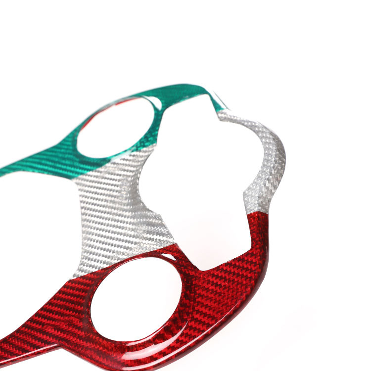 Real Carbon Fiber Gear Panel Decorative Protective Frame Interior Accessories for Alfa Romeo Giulia / Stelvio 2017-2019